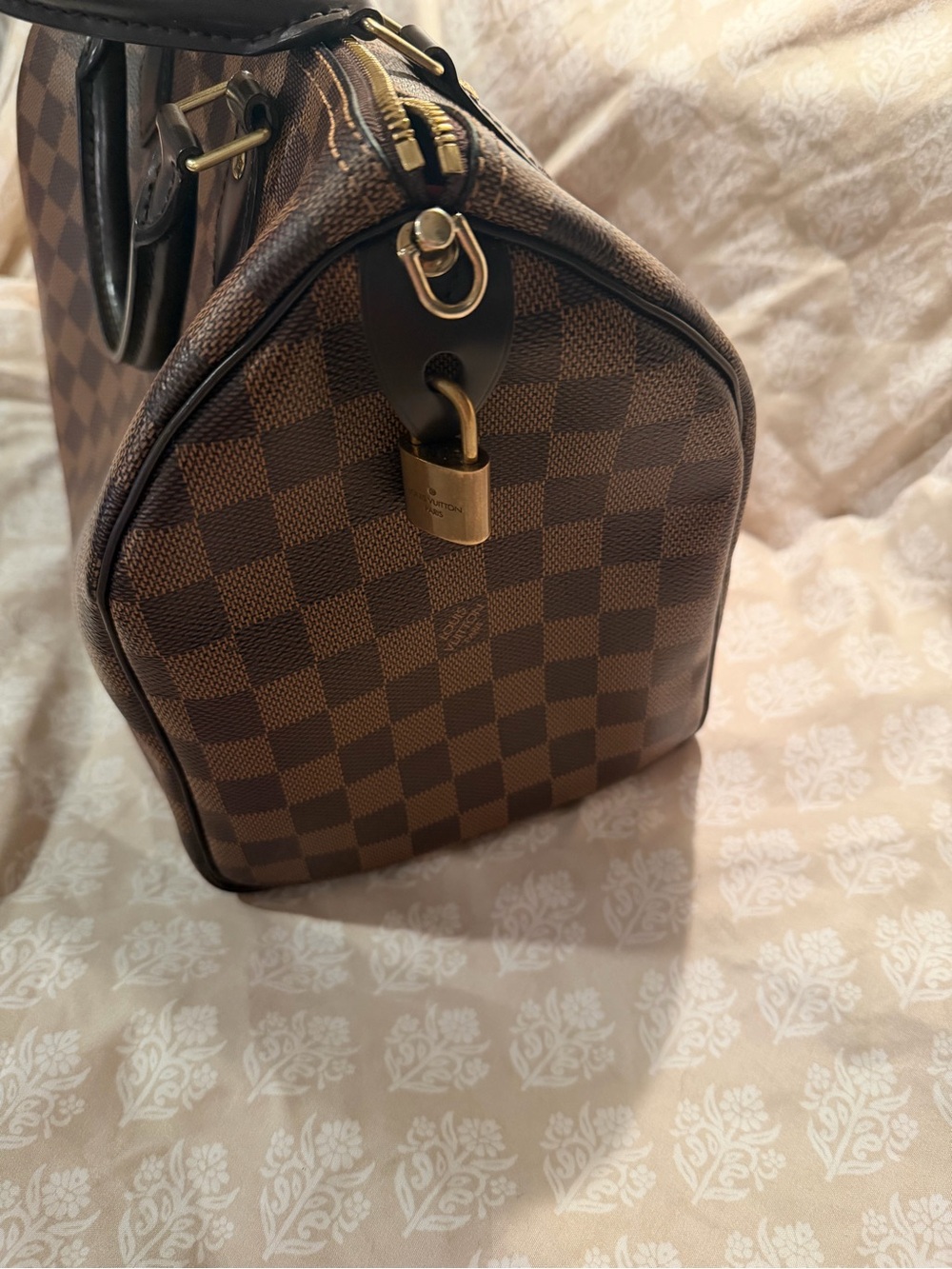 Louis Vuitton Brown Checkerboard Tote with Dark Brown Handles - Picture 6 of 9